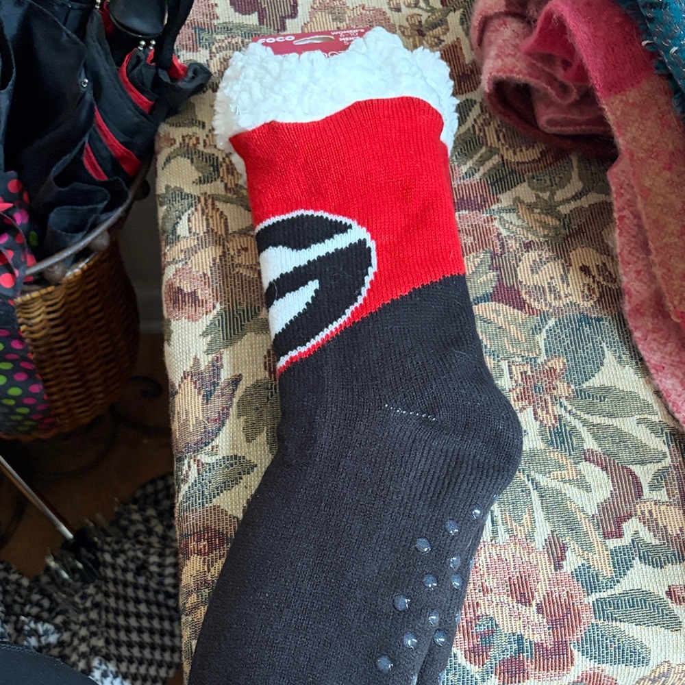 UGA collegiate Red and Black Cozy unisex Socks